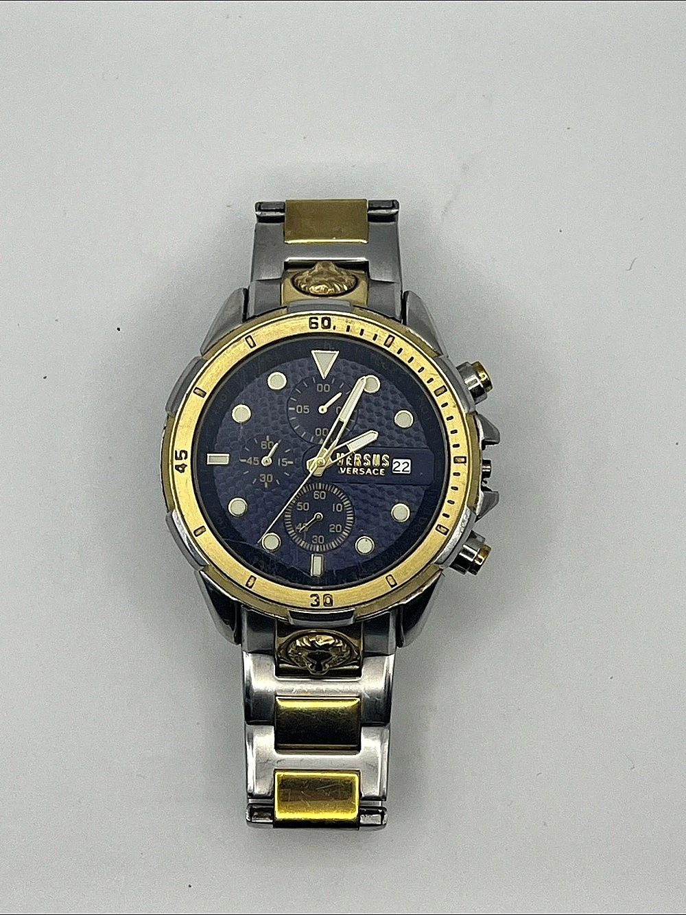 Broken Versace Versus Chronograph Gold & Black Watch